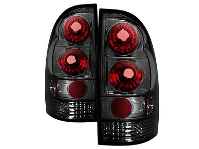 Euro Style Tail Lights; Chrome Housing; Smoked Lens (05-15 Tacoma w/ Factory Halogen Tail Lights)