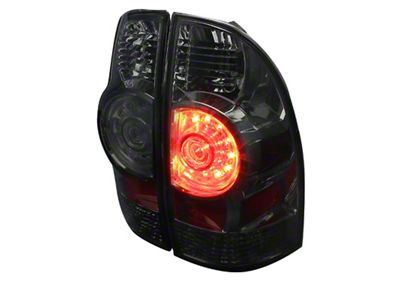 LED Tail Lights; Chrome Housing; Smoked Lens (05-15 Tacoma w/ Factory Halogen Tail Lights)