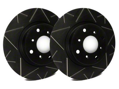 SP Performance Peak Series 6-Lug Slotted Rotors with Black Zinc Plating; Front Pair (05-23 Tacoma)