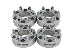Supreme Suspensions 1.50-Inch Pro Billet Hub and Wheel Centric Wheel Spacers; Silver; Set of Four (05-15 Tacoma Pre Runner; 05-15 4WD Tacoma; 16-23 Tacoma)