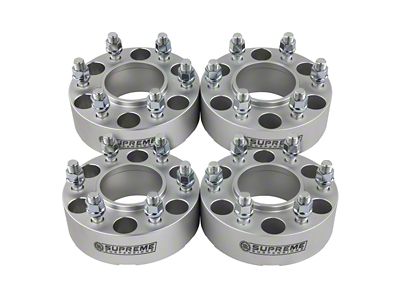 Supreme Suspensions 1.50-Inch Pro Billet Hub and Wheel Centric Wheel Spacers; Silver; Set of Four (05-15 Tacoma Pre Runner; 05-15 4WD Tacoma; 16-23 Tacoma)