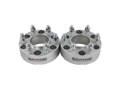 Supreme Suspensions 1.50-Inch Pro Billet Hub and Wheel Centric Wheel Spacers; Silver; Set of Two (03-24 4Runner)