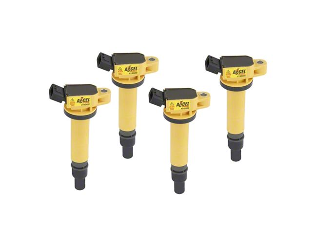 Accel SuperCoil Ignition Coils; Yellow; 4-Pack (05-12 Tacoma)