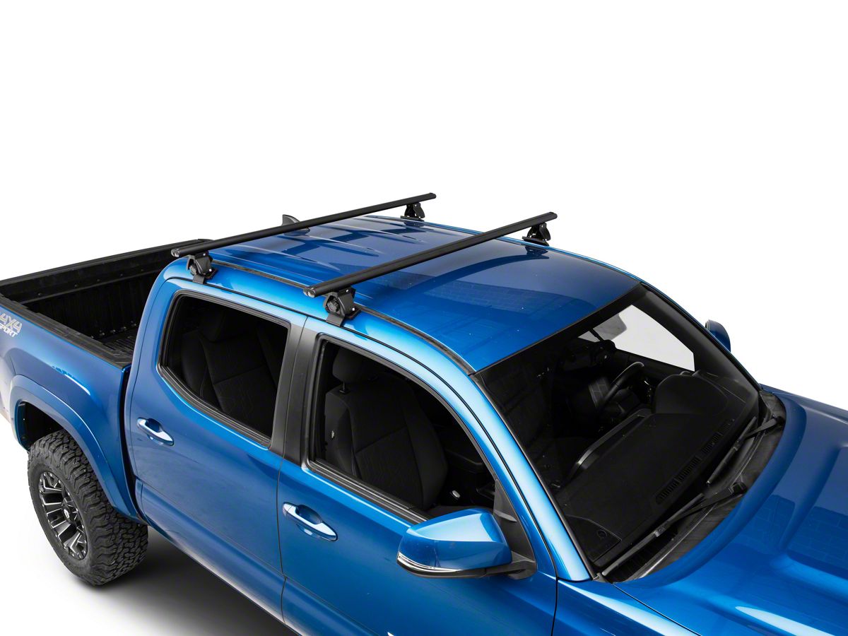 Aintier 2Pcs Aluminum Cross Bar Roof Rack Compatible with 2005-2018 Toyota Tacoma Double Cab Roof Top Rail Rack Crossbar Luggage Cargo Carrier Roof Rack Set 