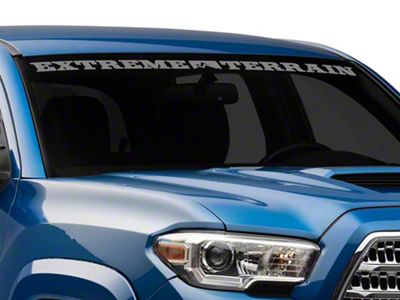 SEC10 ExtremeTerrain Windshield Banner; Frosted (05-23 Tacoma)