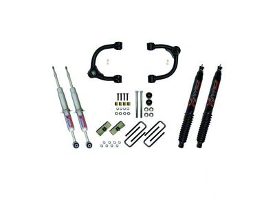 SkyJacker 3-Inch Upper A-Arm Lift Kit with Rear Lift Blocks and Black MAX Shocks (05-15 6-Lug Tacoma, Excluding TRD Pro)