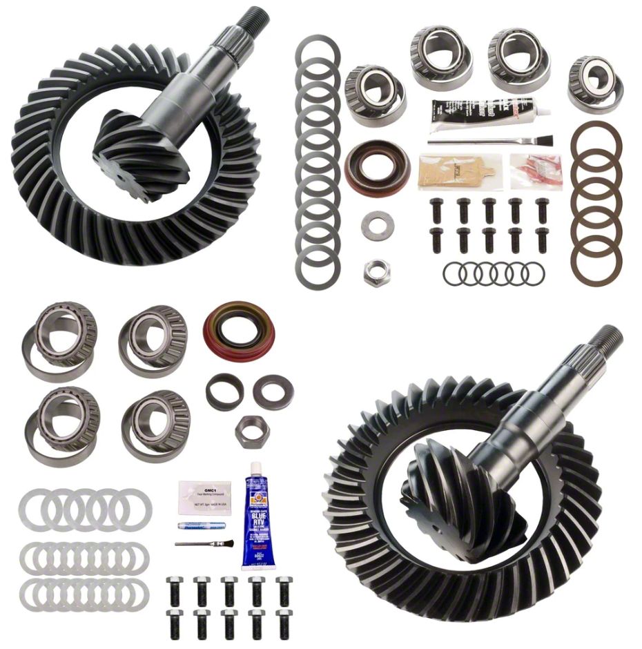 Nitro Gear & Axle 8-Inch Front Axle/8.4-Inch Rear Axle Ring and Pinion Gear Kit; 4.10 Gear Ratio (05-15 4WD Tacoma w/o E-Locker)
