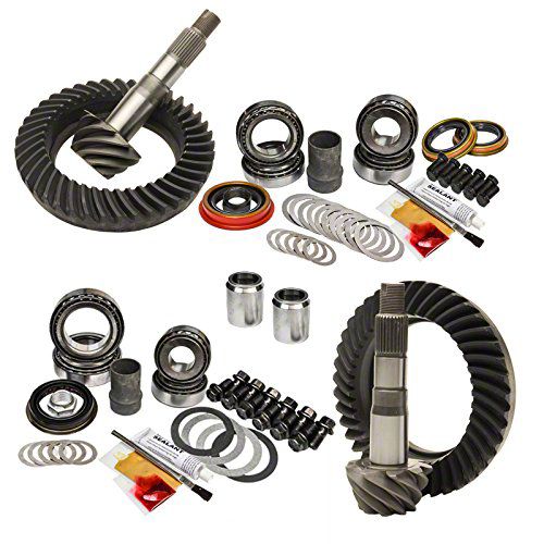 Nitro Gear & Axle 8-Inch Front Axle/8.4-Inch Rear Axle Ring and Pinion Gear Kit; 4.56 Gear Ratio (05-15 4WD Tacoma w/o E-Locker)