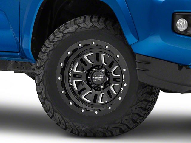 Mayhem Wheels Combat Gloss Black Milled 6-Lug Wheel; 17x9; 18mm Offset (16-23 Tacoma)