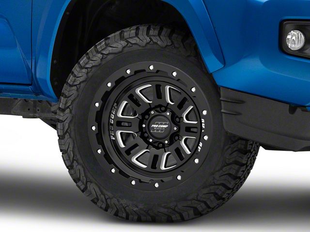 Mayhem Wheels Combat Gloss Black Milled 6-Lug Wheel; 18x9; 18mm Offset (16-23 Tacoma)