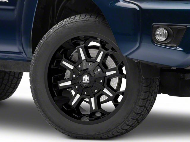Mayhem Wheels Combat Gloss Black Milled 6-Lug Wheel; 20x9; 18mm Offset (05-15 Tacoma)