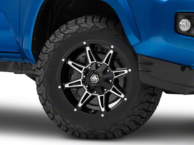 Mayhem Wheels Rampage Black Milled 6-Lug Wheel; 17x9; 18mm Offset (16-23 Tacoma)