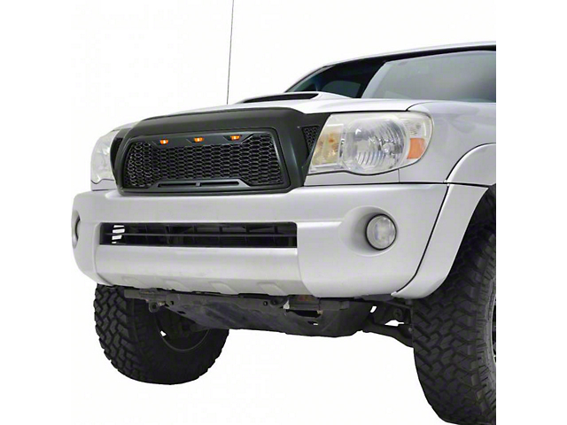 Impulse Upper Replacement Grille with Amber LED Lights; Charcoal Gray (05-11 Tacoma)