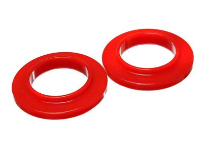Front Coil Spring Isolators; Red (05-15 Tacoma)
