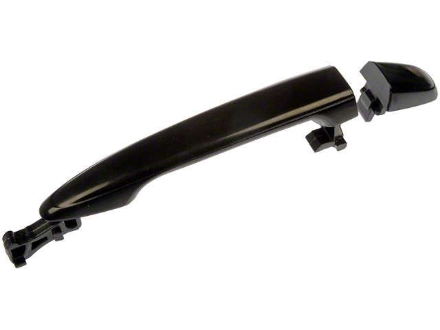 Exterior Door Handle; Smooth Black; Rear Driver or Passenger Side (05-15 Tacoma Double Cab)