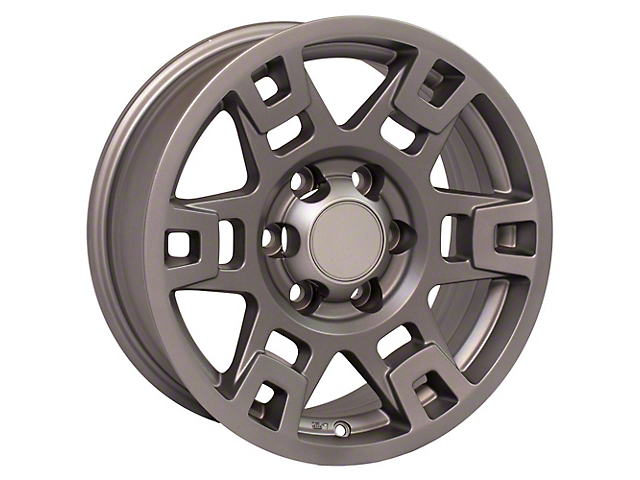 TRD 4Runner Style Satin Graphite 6-Lug Wheel; 17x7; 4mm Offset (16-23 Tacoma)
