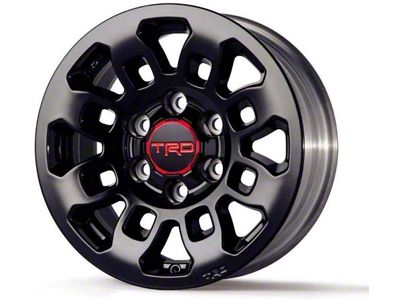 Toyota TRD Pro Gloss Black 6-Lug Wheel; 16x7; 13mm Offset (16-23 Tacoma)
