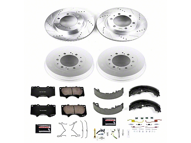 PowerStop Z23 Evolution Sport 6-Lug Brake Rotor and Pad Kit; Front and Rear (05-22 Tacoma)