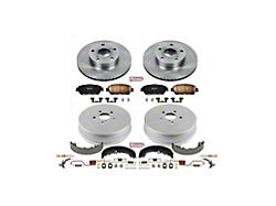 PowerStop OE Replacement 5-Lug Brake Rotor and Pad Kit; Front and Rear (05-15 Tacoma)