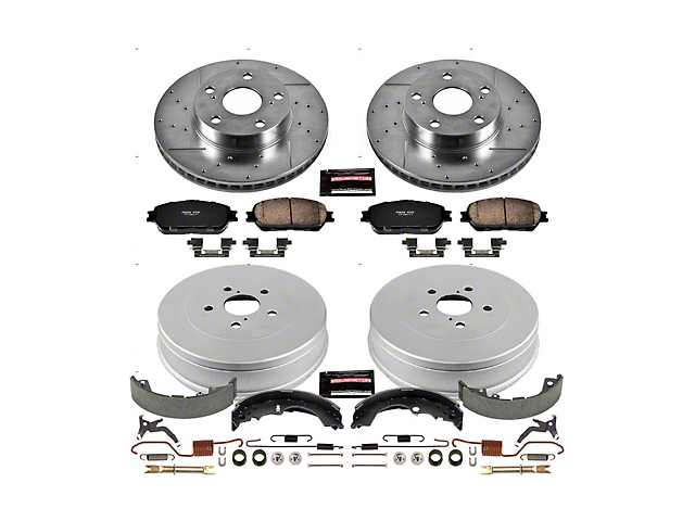 PowerStop Z23 Evolution Sport 5-Lug Brake Rotor and Pad Kit; Front and Rear (05-15 Tacoma)