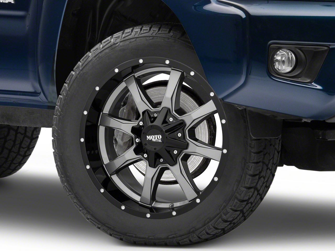 Moto Metal MO970 Gloss Gray with Gloss Black Lip 6-Lug Wheel; 20x9; 0mm Offset (03-09 4Runner)