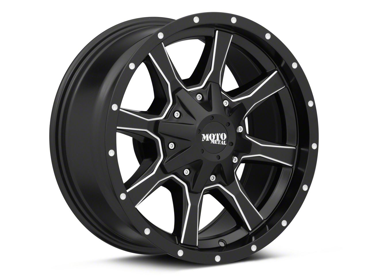 Moto Metal Tacoma MO970 Satin Black Milled 6-Lug Wheel; 17x8; 0mm 