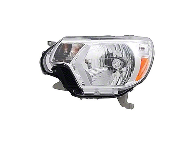 Replacement Halogen Headlight; Chrome Housing; Clear Lens; Driver Side (12-15 Tacoma)