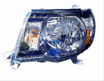 Replacement Halogen Headlight; Black Housing; Clear Lens; Driver Side (05-11 Tacoma)