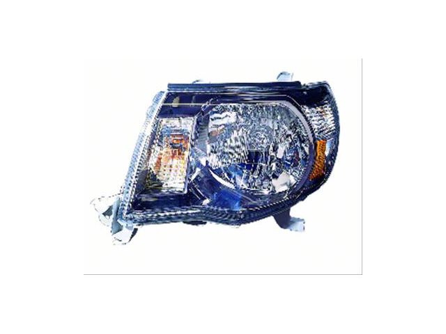 Replacement Halogen Headlight; Black Housing; Clear Lens; Driver Side (05-11 Tacoma)