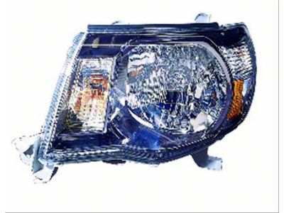 Replacement Halogen Headlight; Black Housing; Clear Lens; Driver Side (05-11 Tacoma)