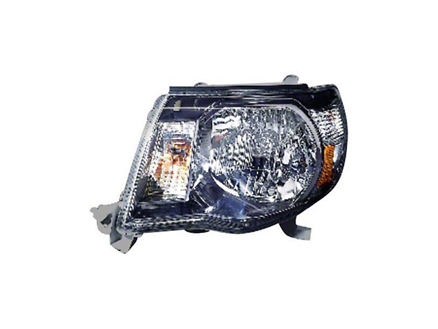 CAPA Replacement Halogen Headlight; Black Housing; Clear Lens; Driver Side (05-11 Tacoma)