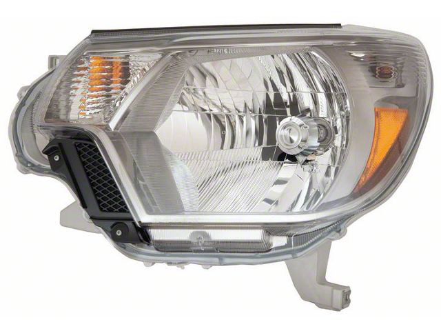 Replacement Halogen Headlight; Black Housing; Clear Lens; Driver Side (14-15 Tacoma)