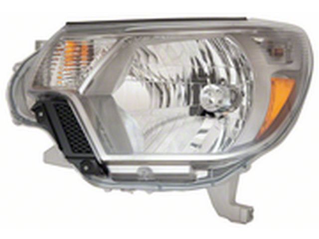 CAPA Replacement Halogen Headlight; Black Housing; Clear Lens; Driver Side (13-15 Tacoma)