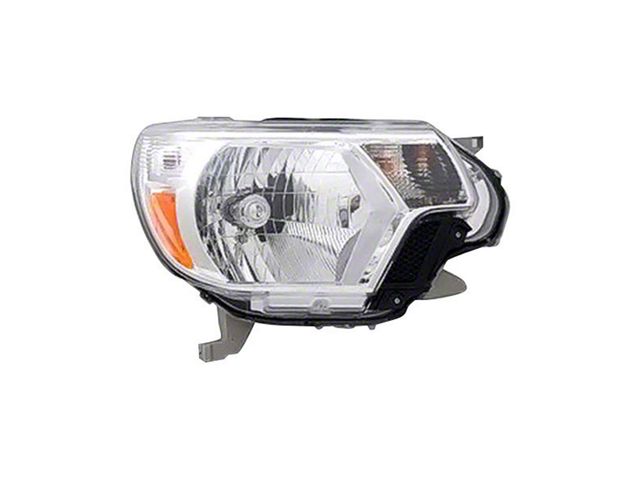 Replacement Halogen Headlight; Chrome Housing; Clear Lens; Passenger Side (12-15 Tacoma)
