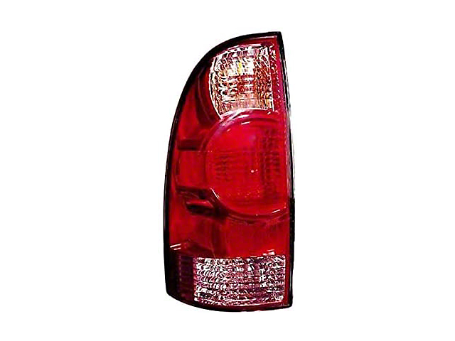 CAPA Replacement Tail Light; Chrome Housing; Red/Clear Lens; Driver Side (05-15 Tacoma)