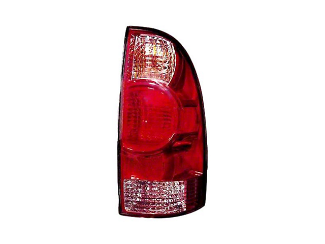 CAPA Replacement Tail Light; Chrome Housing; Red/Clear Lens; Passenger Side (05-15 Tacoma)
