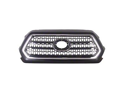 Upper Replacement Grille; Chrome and Black (16-19 Tacoma)