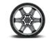 Fuel Wheels Kicker Matte Gunmetal with Black Lip 6-Lug Wheel; 20x9; 1mm Offset (16-23 Tacoma)