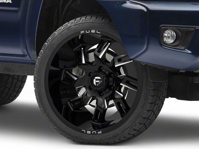 Fuel Wheels Lockdown Gloss Black Milled 6-Lug Wheel; 22x10; -18mm Offset (05-15 Tacoma)