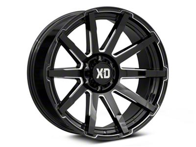 XD Outbreak Gloss Black Milled 6-Lug Wheel; 22x10; -18mm Offset (2024 Tacoma)