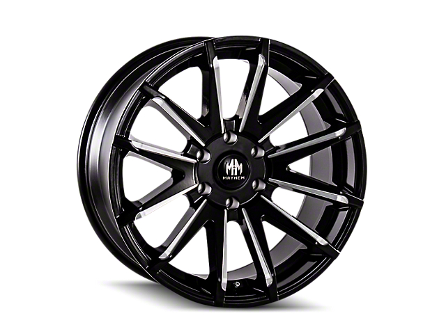 Mayhem Wheels Crossfire Gloss Black Milled 6-Lug Wheel; 22x9.5; 25mm Offset (16-23 Tacoma)