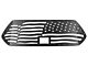 1-Piece Steel Pro Style Upper Grille Overlay; American Flag Wave (18-23 Tacoma)
