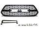 1-Piece Steel Upper Grille Overlay with 22-Inch LED Light Bar; Bricks (16-17 Tacoma)