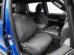 Rough Country Neoprene Front Seat Covers; Black (16-23 Tacoma)