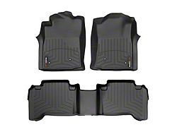 Weathertech DigitalFit Front and Rear Floor Liners; Black (05-07 Tacoma Double Cab)