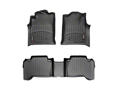 Weathertech DigitalFit Front and Rear Floor Liners; Black (08-11 Tacoma Double Cab)