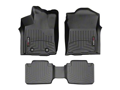 Weathertech DigitalFit Front and Rear Floor Liners; Black (16-17 Tacoma Access Cab w/ Automatic Transmission)
