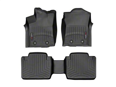 Weathertech DigitalFit Front and Rear Floor Liners; Black (18-23 Tacoma Access Cab w/ Automatic Transmission)