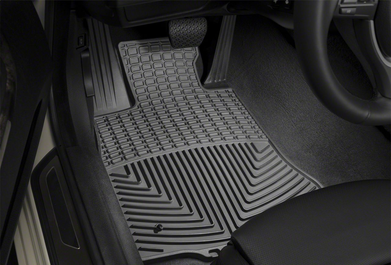 Weathertech Tacoma All-Weather Front and Rear Rubber Floor Mats; Black ...