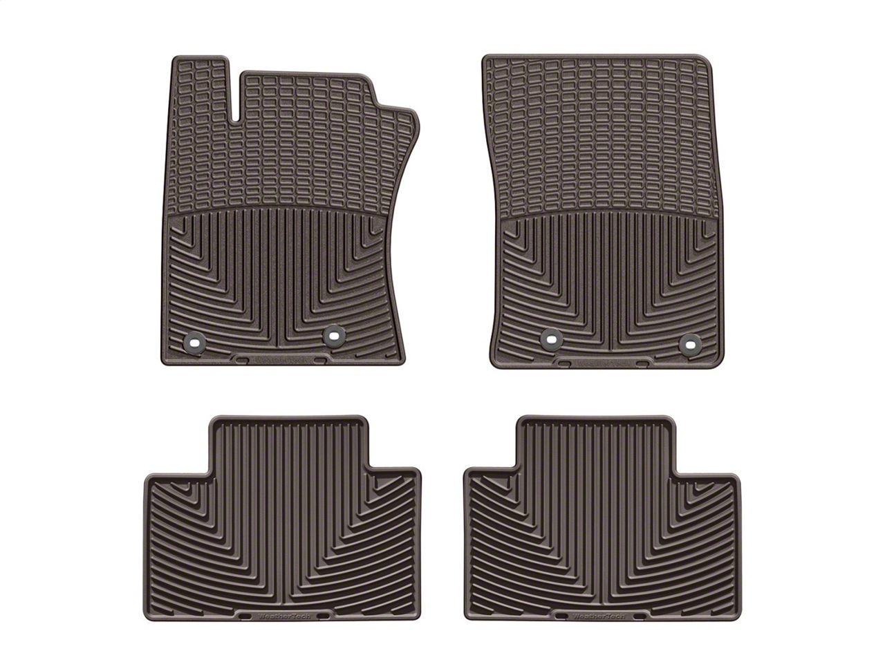 Weathertech Tacoma All-Weather Front and Rear Rubber Floor Mats; Cocoa ...